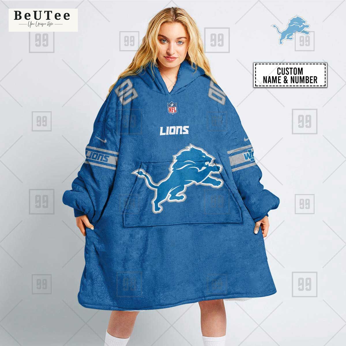detroit lions american league nfl customized snuggie hoodie 1 BG7Cz