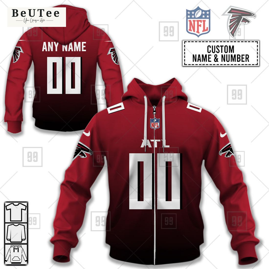 personalized nfl atlanta falcons alternate red 3d printed hoodie t shirt sweatshirt 1 TCRTY