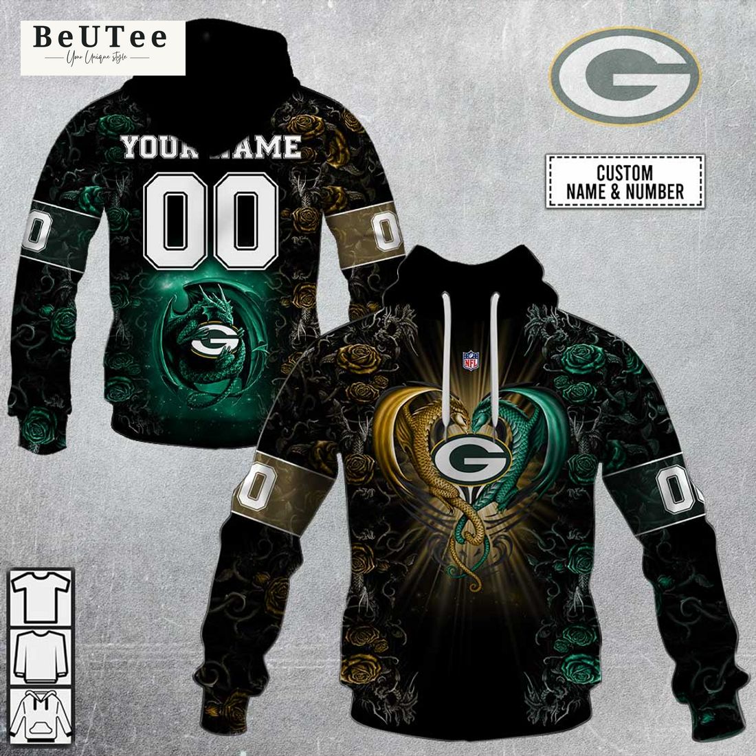 personalized nfl rose dragon green bay packers hoodie 1 CxwuR