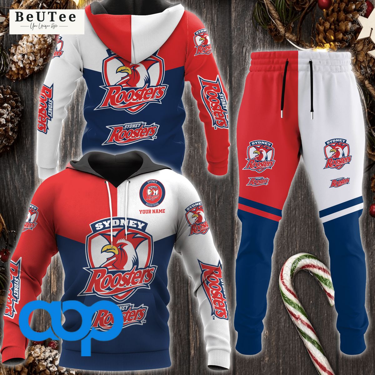 nrl sydney roosters football team personalized 3d hoodie sweatpants 1 pNtcZ
