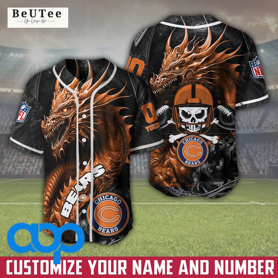 Personalized Chicago Bears Skull Camo 3D Shirt, Hoodie - LIMITED