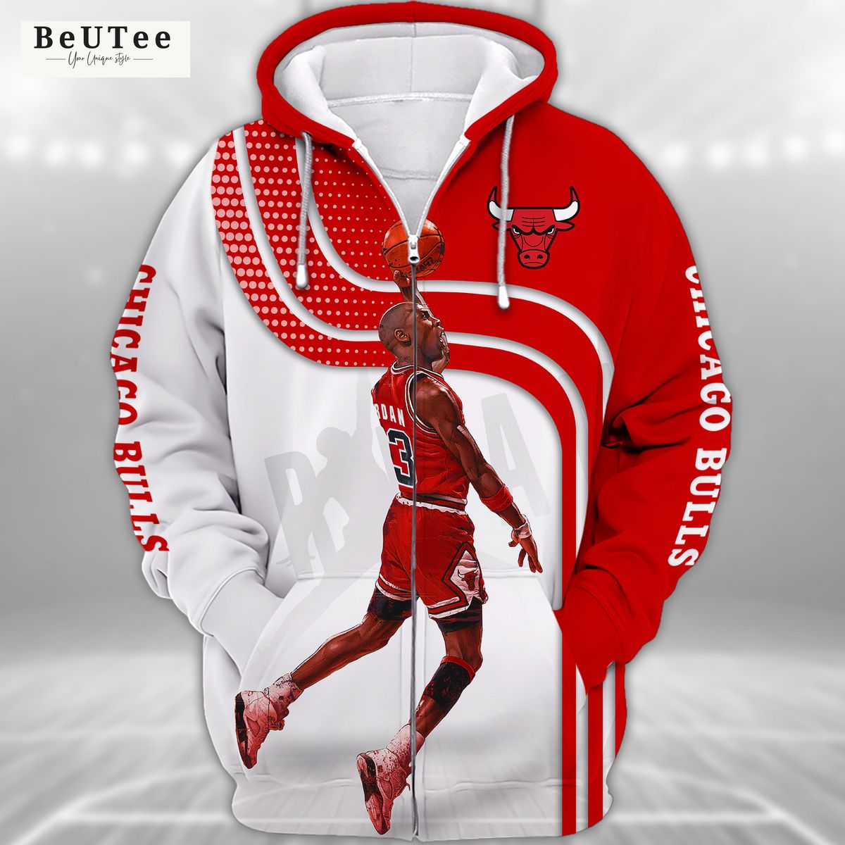 Michael Jordan Chicago Bulls Living Legend 3D Shirt Hoodie Zip - Beuteeshop