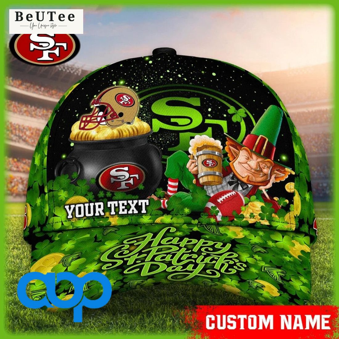 san francisco 49ers nfl st patrick day personalized classic cap 1 OIje4