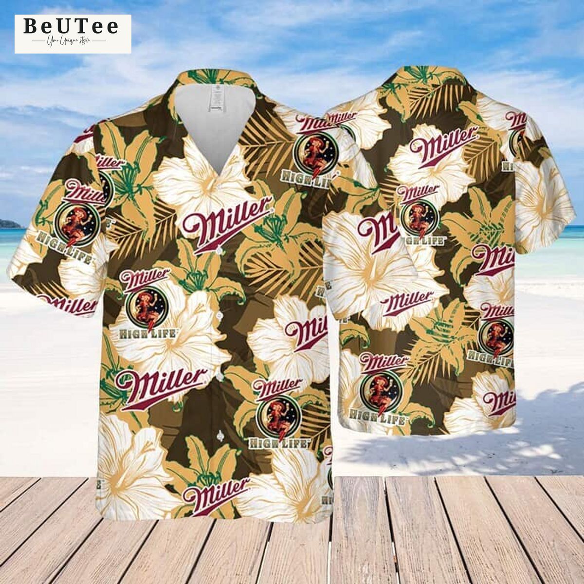 miller high life limited hawaiian shirt floral pattern 1 mtalw
