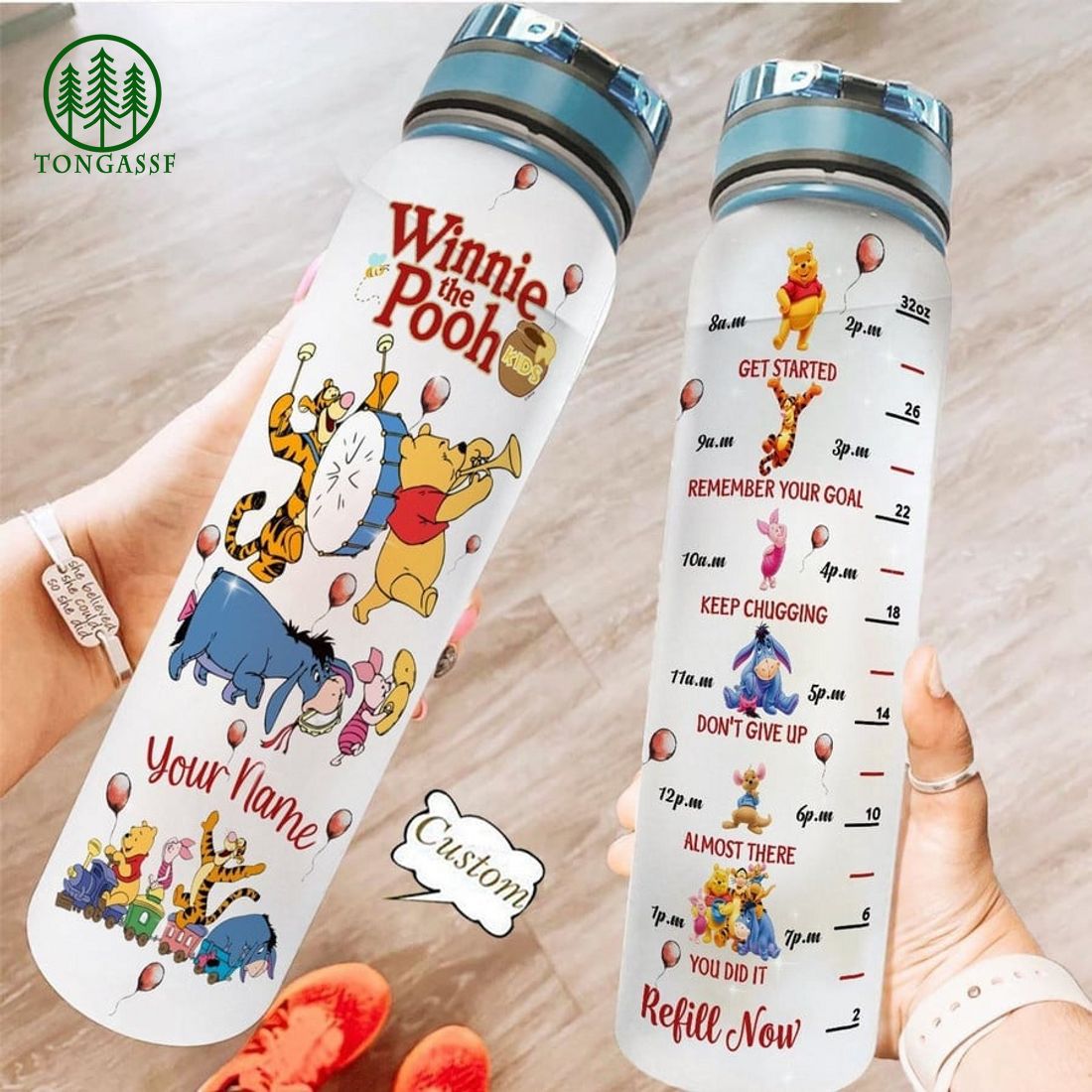 custom name winnie the pooh music band water tracker bottle 1 BhtaM