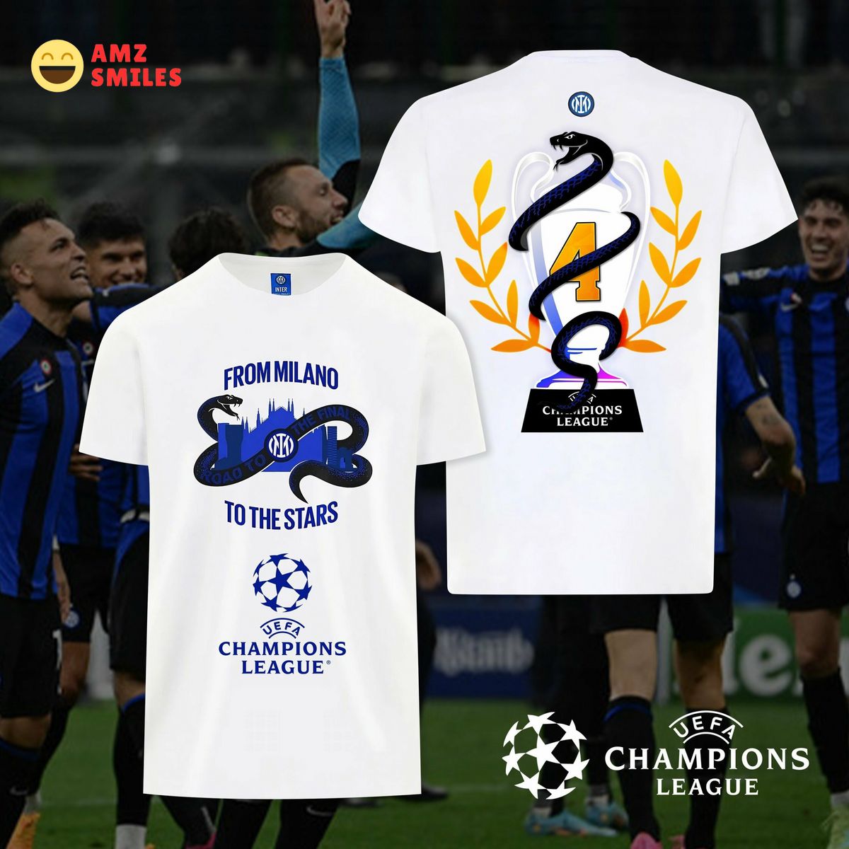 Inter Milan Champions 2023 From Milano To the Stars 3D Tshirt Good one dear