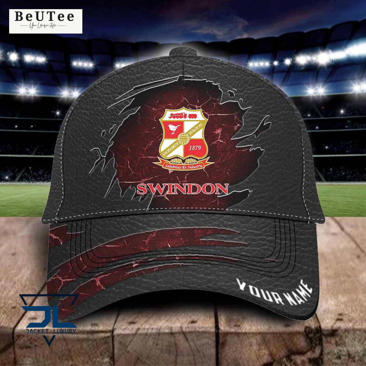 Swindon Town EFL Personalized Leather Classic Cap Natural and awesome