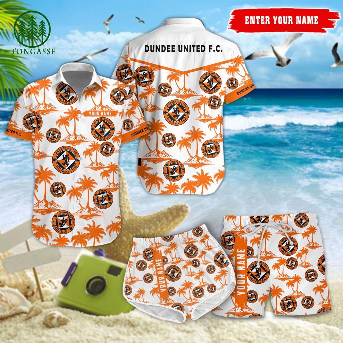 Dundee United F.C. SPFL Coconut Hawaiian Shirt Shorts Our hard working soul