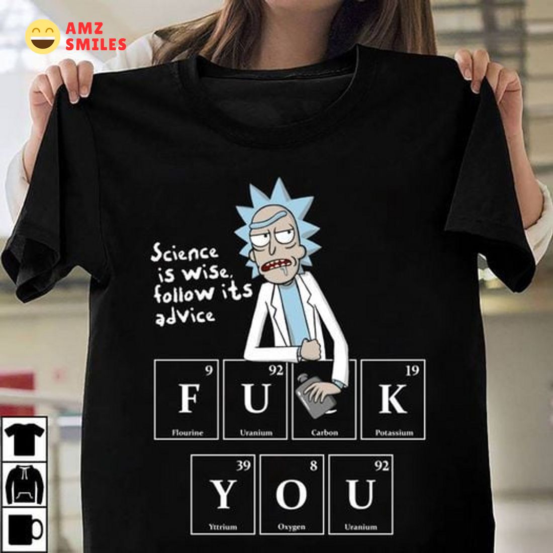 Limited Edition Rick and Morty Cartoon Science 2D T shirt Heroine