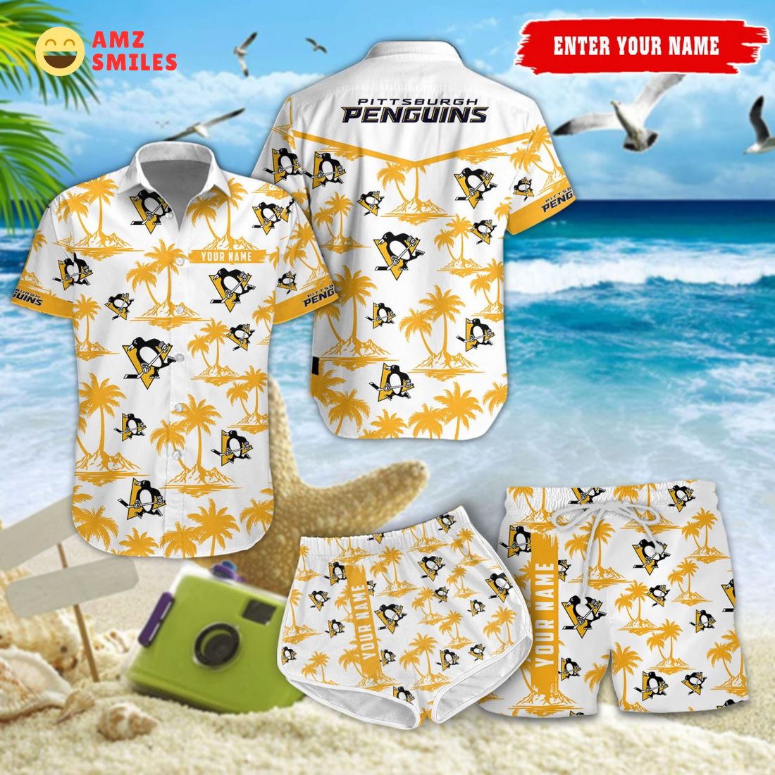 pittsburgh penguins coconut nhl hawaiian shirt shorts 1 r0hB8