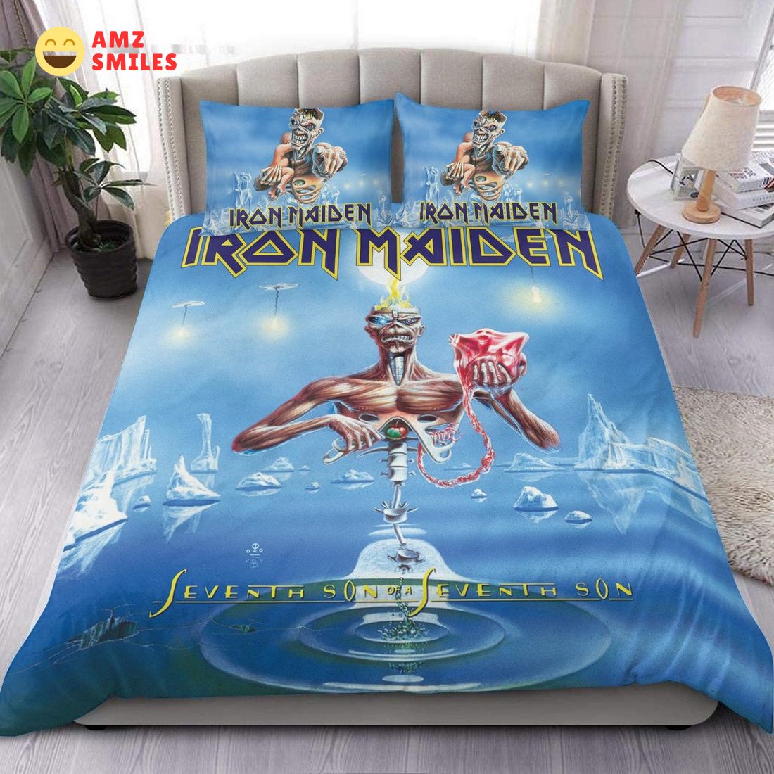 Ironmaiden Seventh All Over Printed Bedding Set Studious look