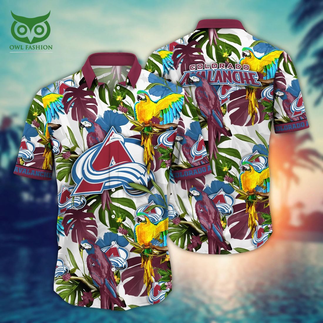 trending nhl colorado avalanche flower floral hawaiian shirt 1 PTwUu