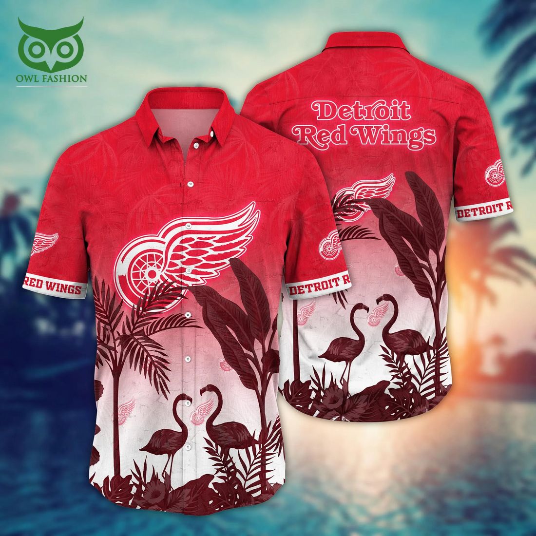 Trending NHL Detroit Red Wings Floral Flower Hawaiian Shirt Wow, cute pie