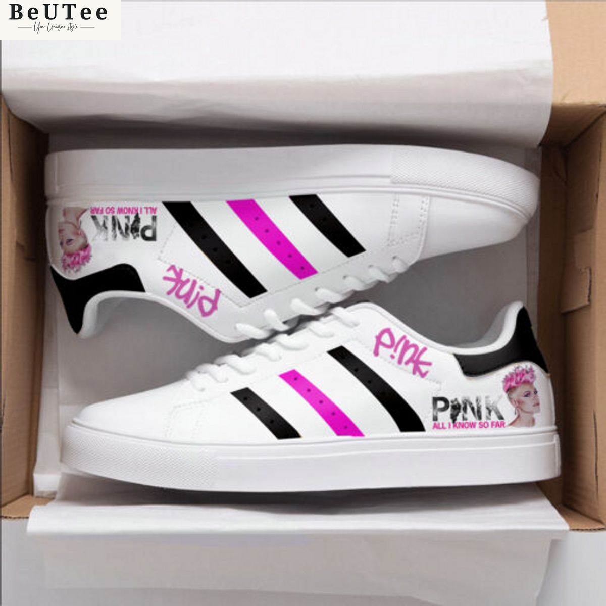 Trending P!nk Lover Black Mix Stan Smith Skate Shoes Long time Trending P!nk Lover Black Mix Stan Smith Skate Shoes Long time