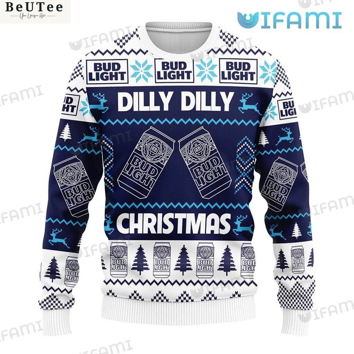bud light dilly dilly ugly sweater christmas gift for beer lover 1 K4cVP.jpg