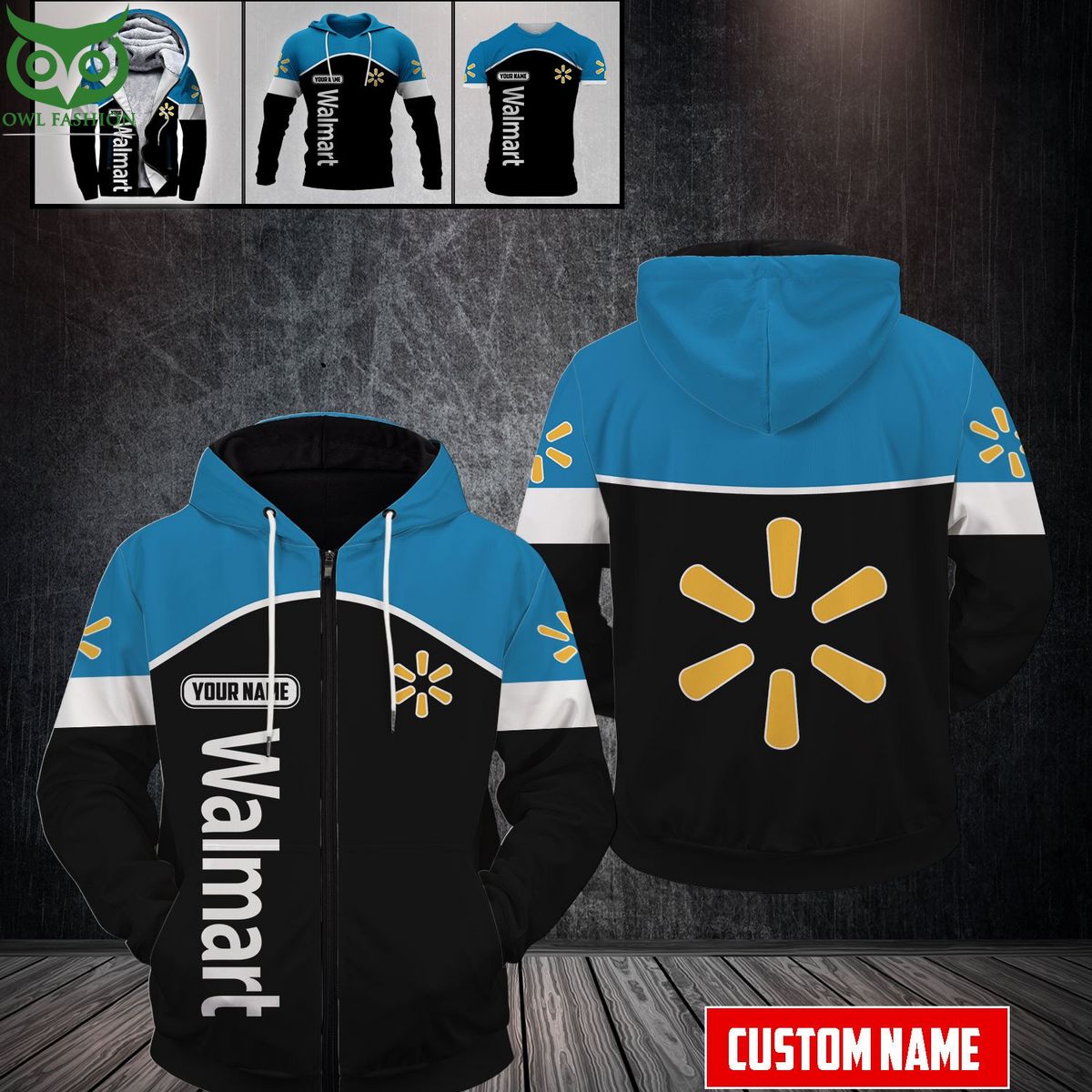 custom name walmart blue black 3d shirt 1 LABbi