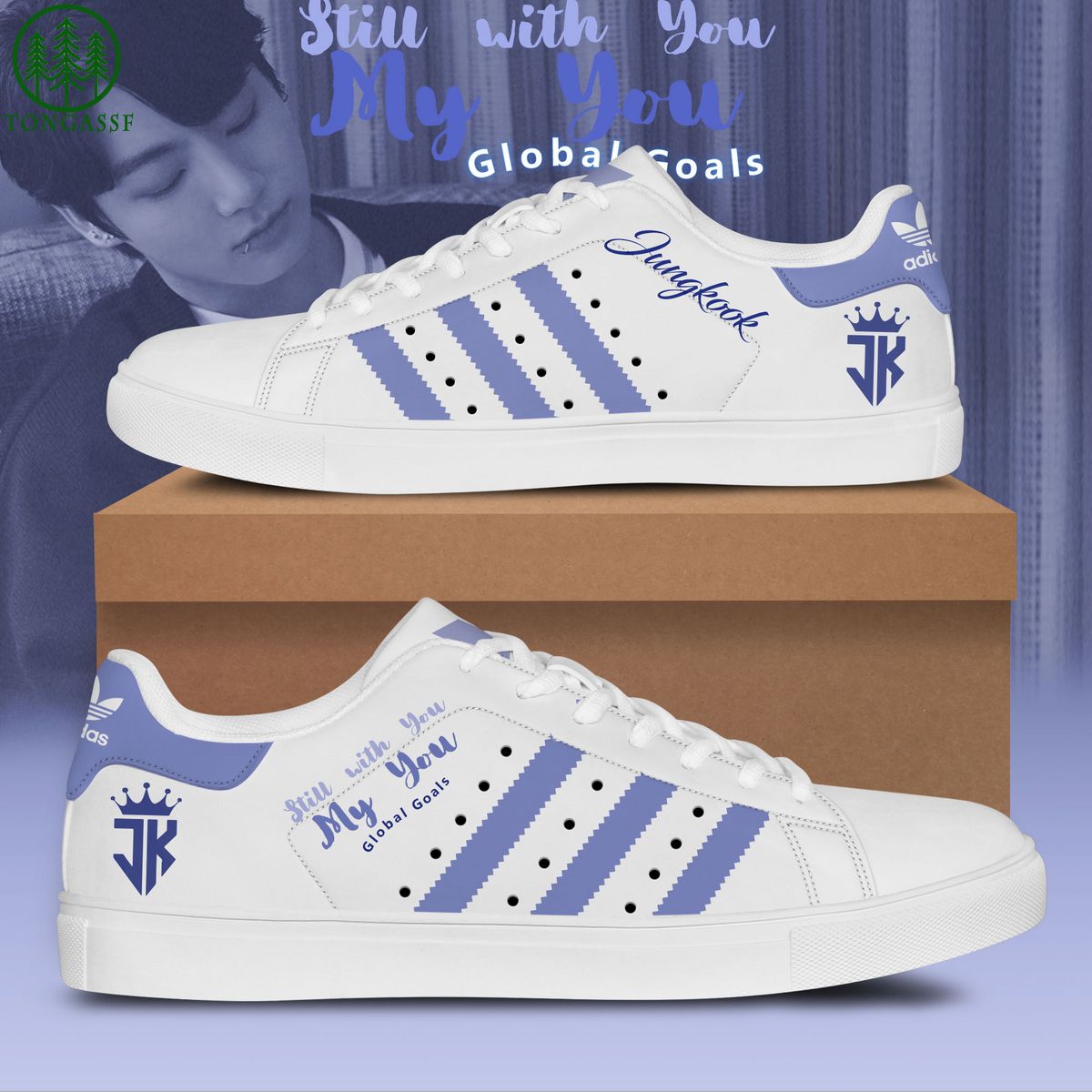 BTS Jungkook Album Purple White Stan Smith You look too weak