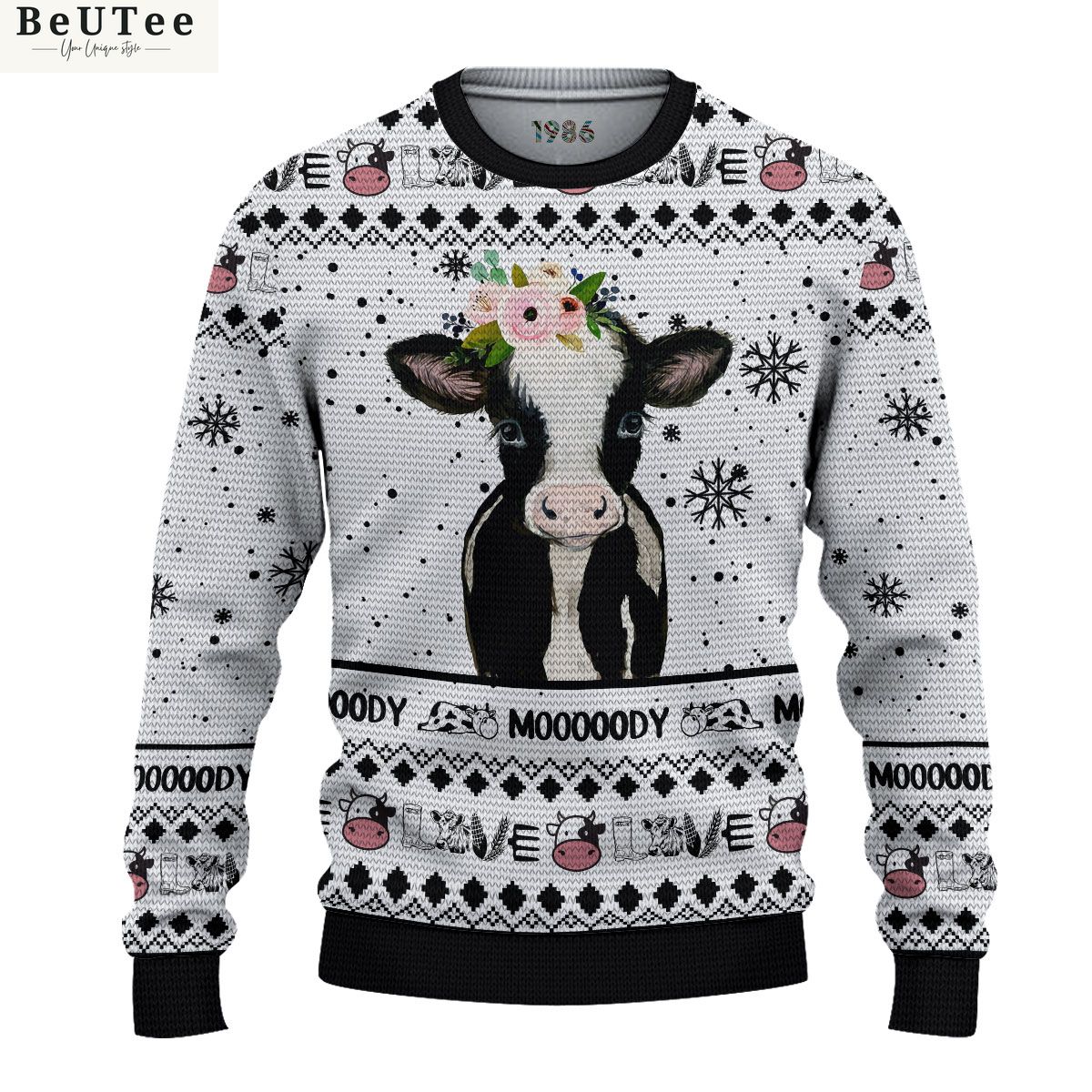 Cow Flowers For Women Trending 3D Ugly Sweater Jumper Great, I liked it