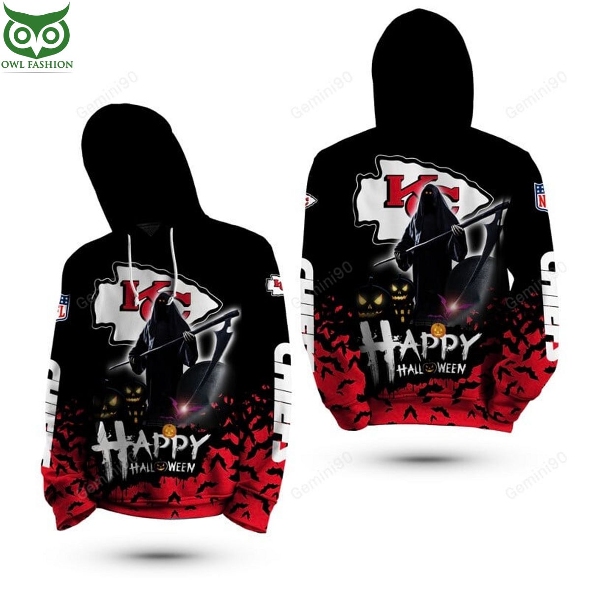 death halloween horror kansas city chiefs nfl 3d hoodie shop owl fashion 1 VwV9j