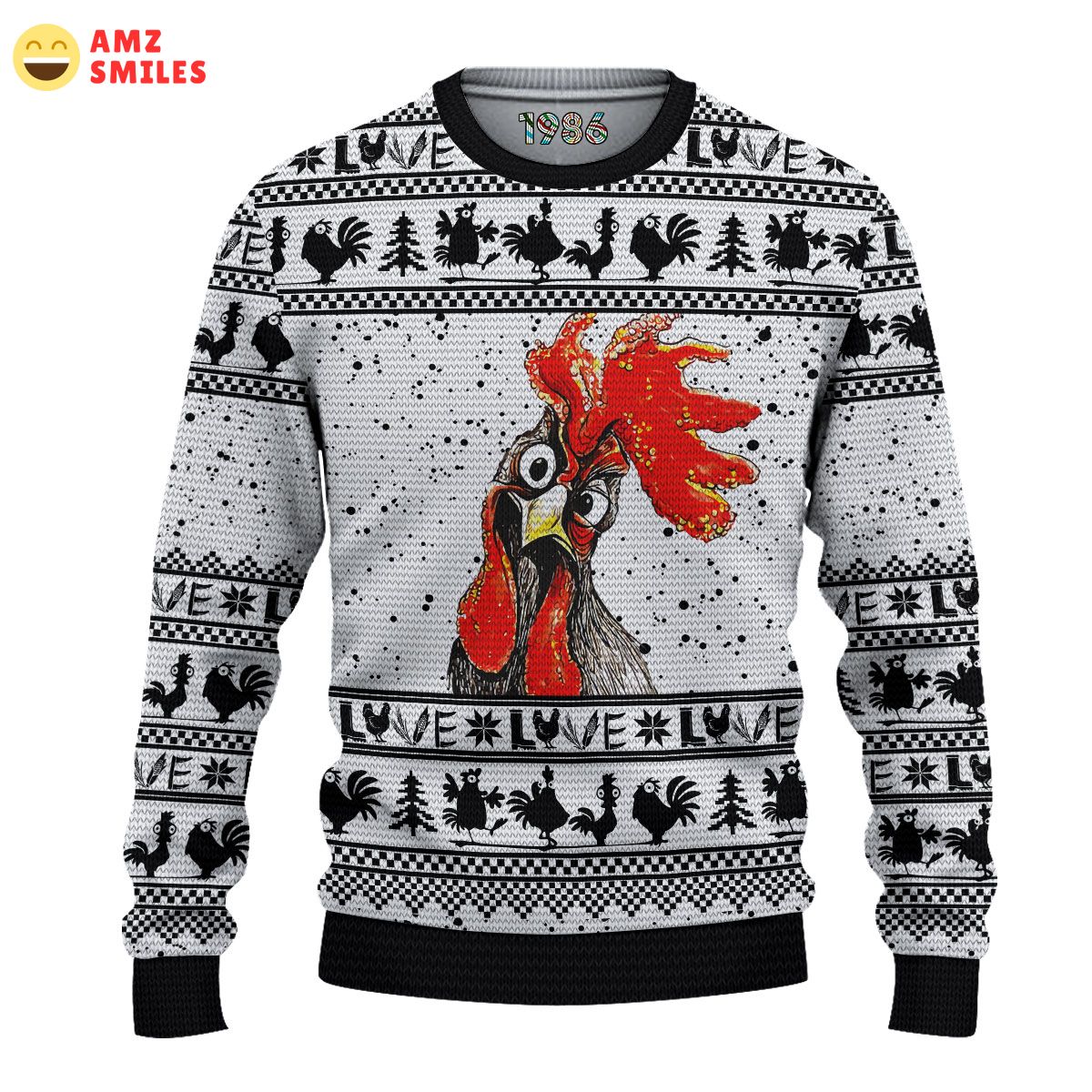 Funny Chicken 3D Ugly Sweater Jumper Stunning