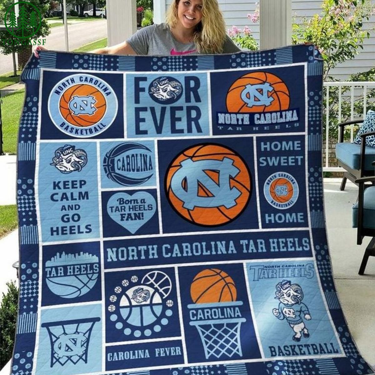 North Carolina Tar Heels NCAA Quilt Blanket You look so healthy and fit