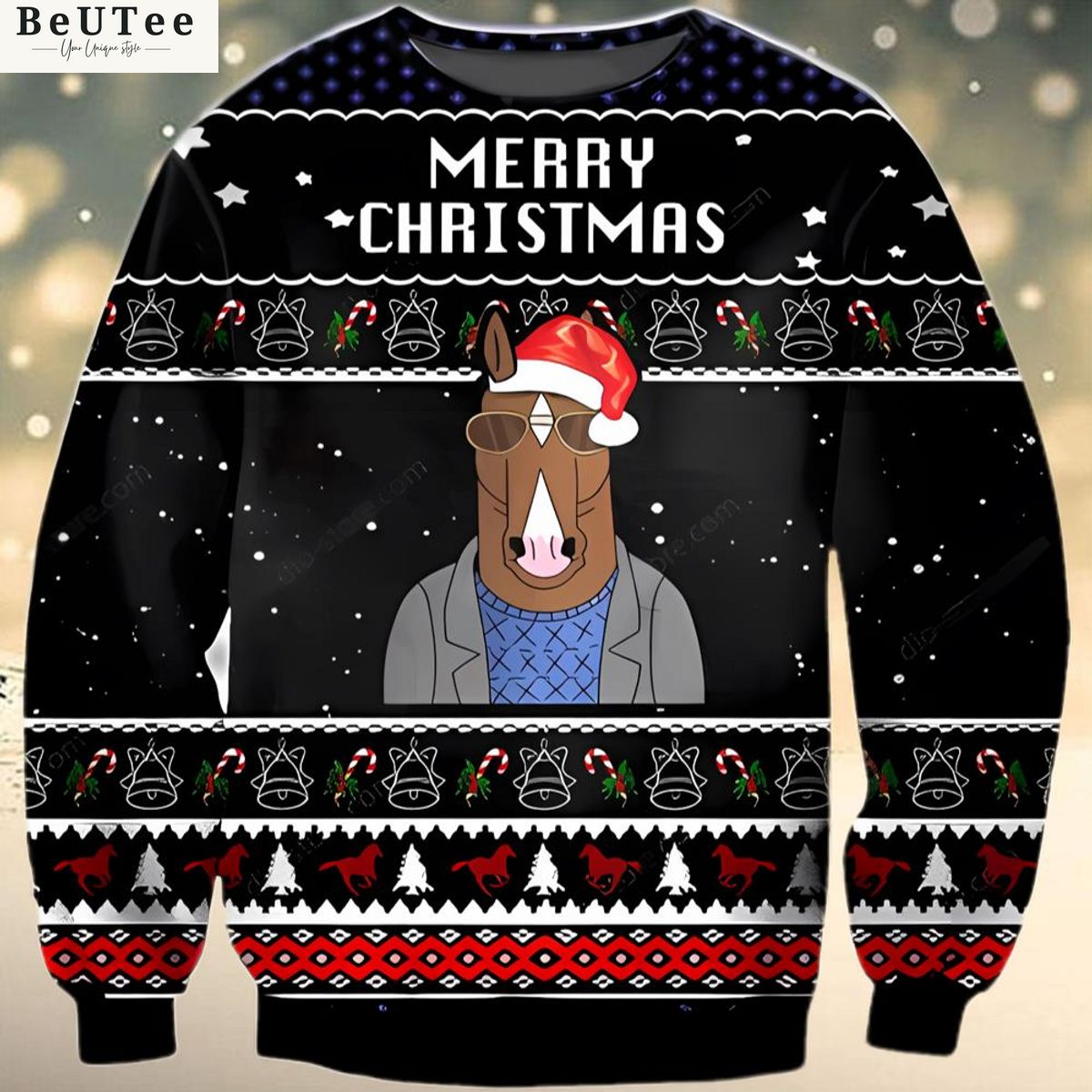 Bojack Horseman Santa Christmas Ugly Sweater Jumper Best picture ever