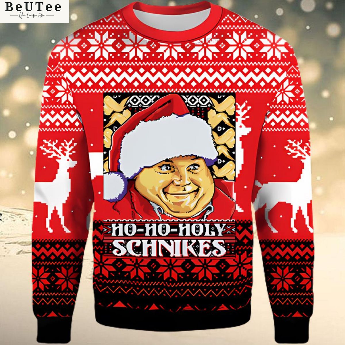 Chris Farley Ho Ho Holy Schnikes Christmas Sweater Jumper Impressive picture.