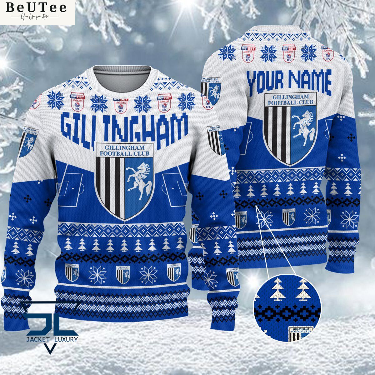 Gillingham EFL 2023 Custom Ugly Christmas Sweater Jumper Elegant picture.