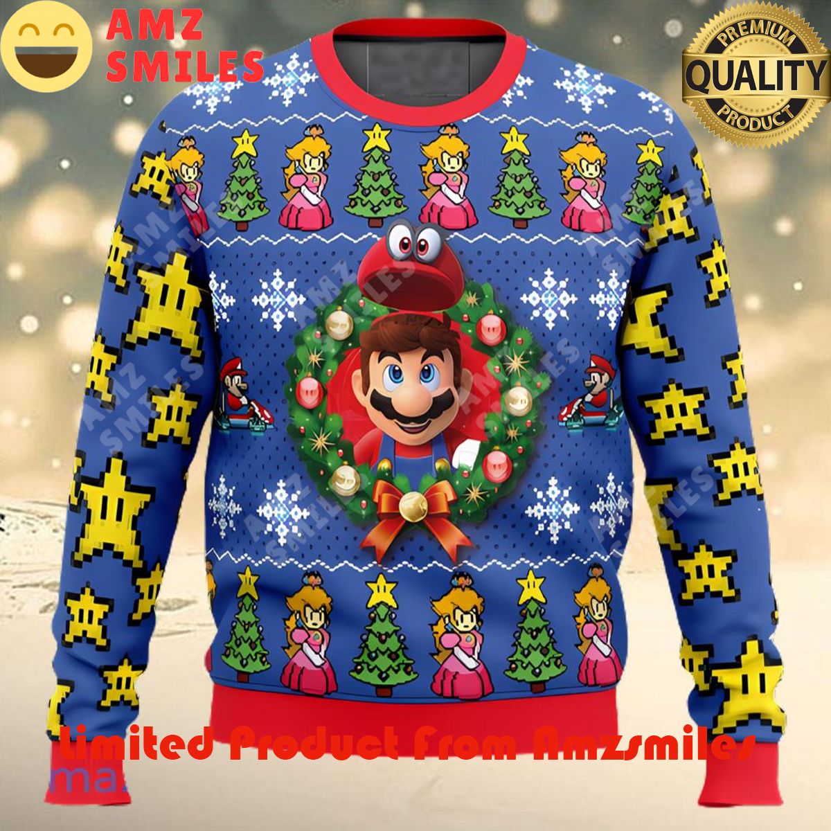 Mario Kart Xmas Ugly Christmas 2023 Sweater Jumper Rejuvenating picture