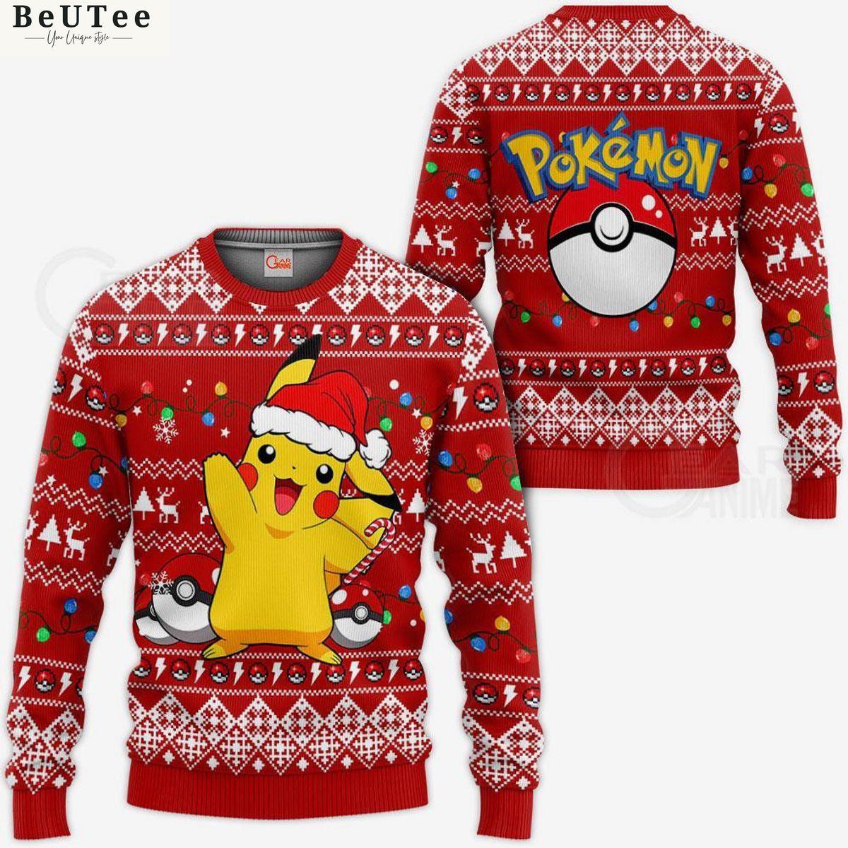 Pikachu Santa Anime Ugly Christmas Sweater You look so healthy and fit
