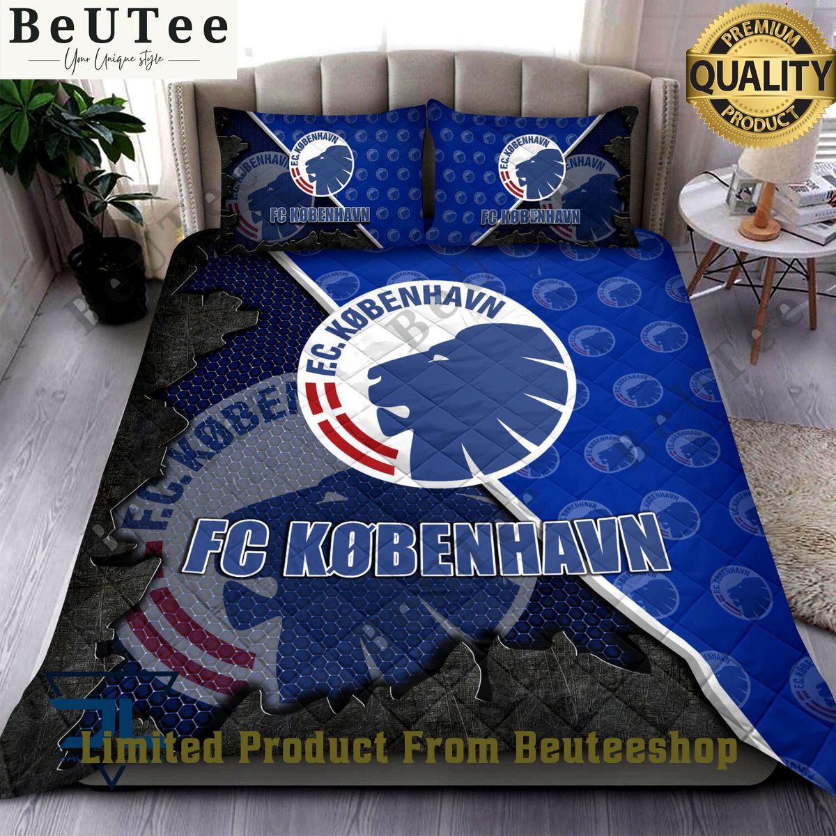 f c kobenhavn superliga quilt broken bedding set 1