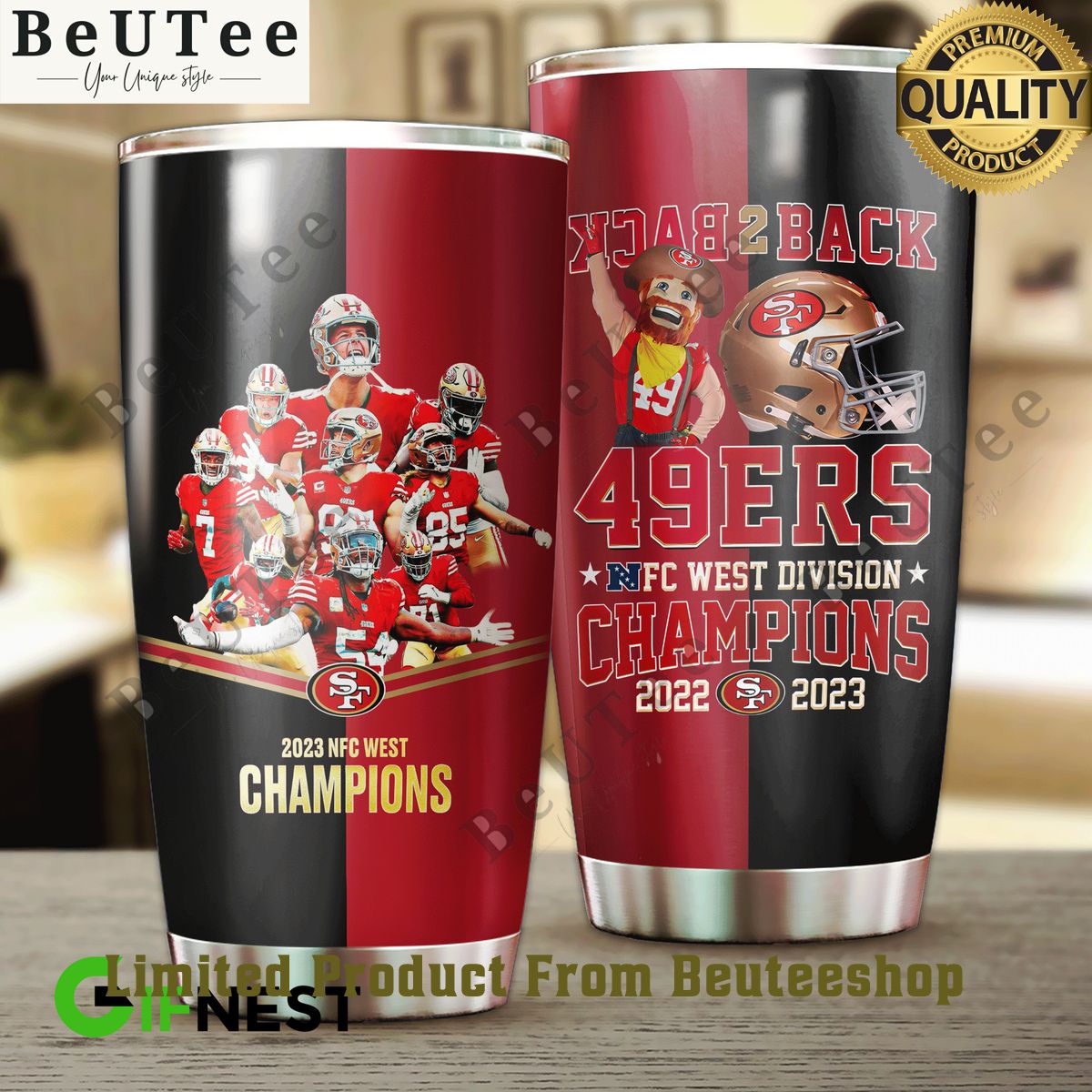 San Francisco 49ers NFC Champion Tumbler Cup Radiant and glowing Pic dear