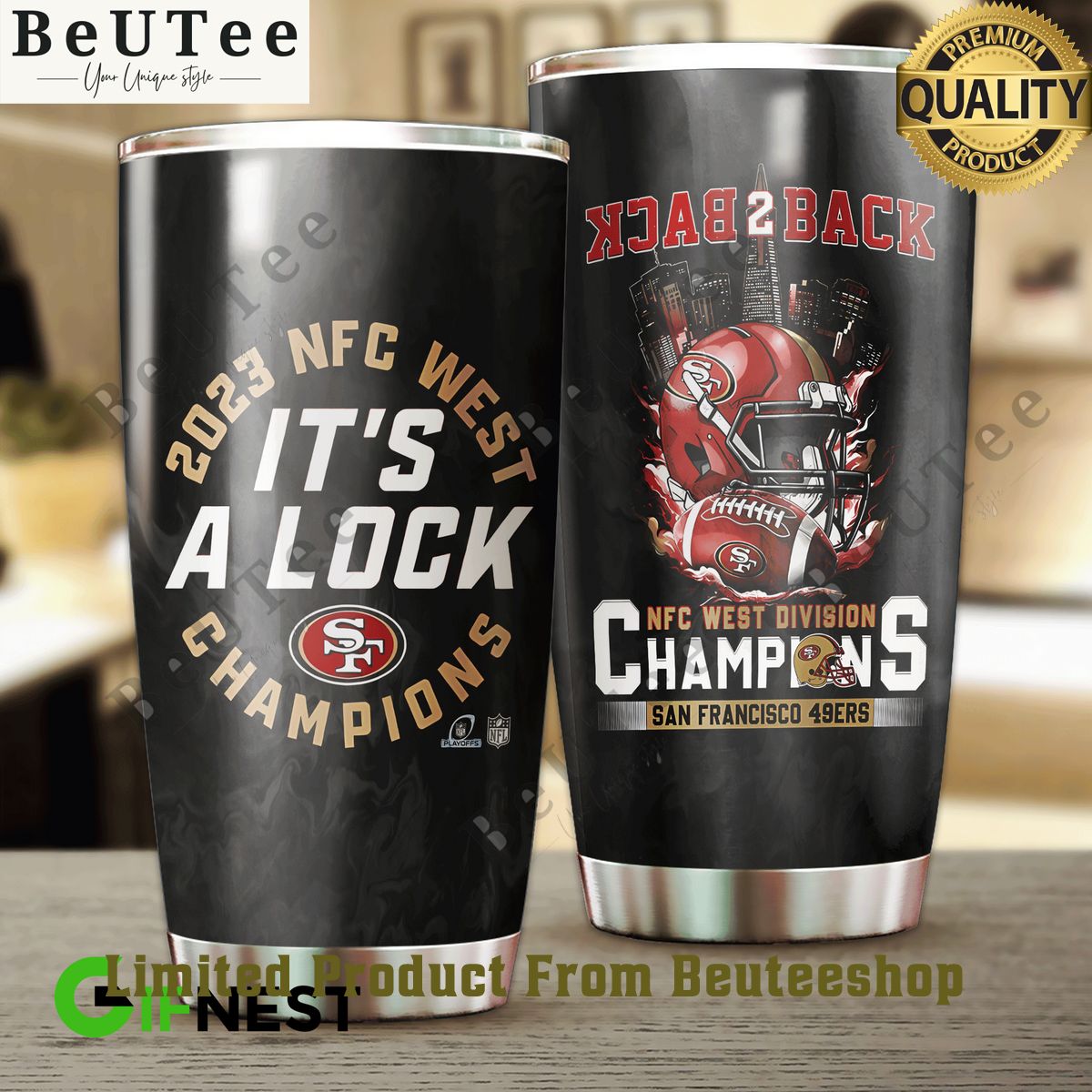 SF49 2023 NFC West Champions Back 2 Back Tumbler Cup My friend and partner