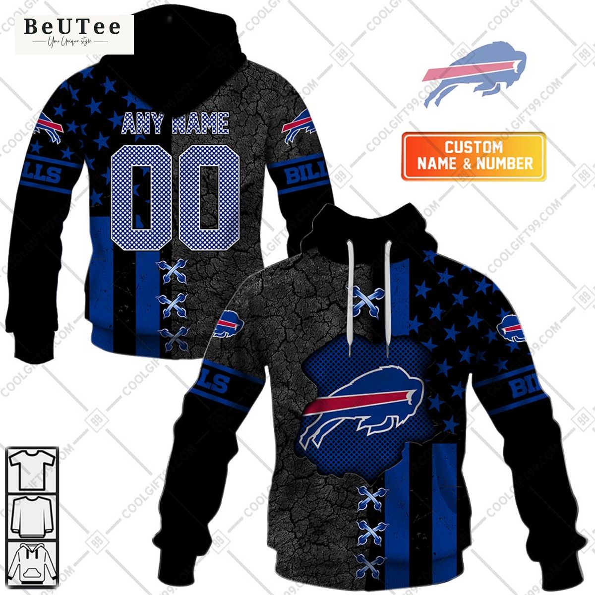 Buffalo Bills printed hoodie shirt NFL customized Best couple on earth