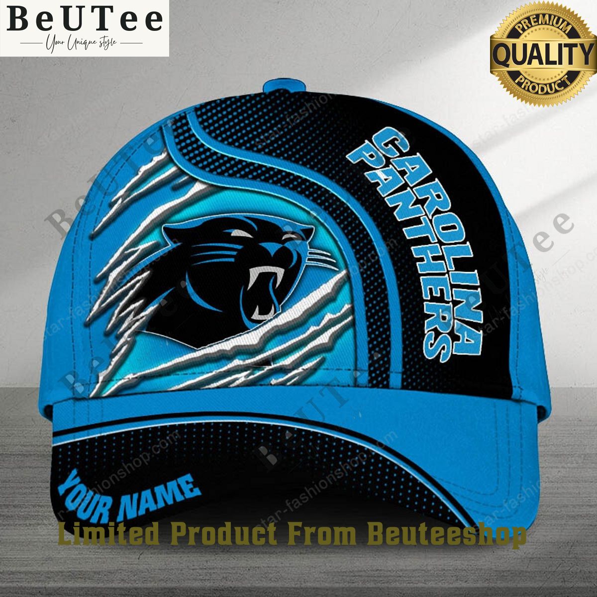 Carolina Panthers NFL Printed Cap Custom Name You look too weak