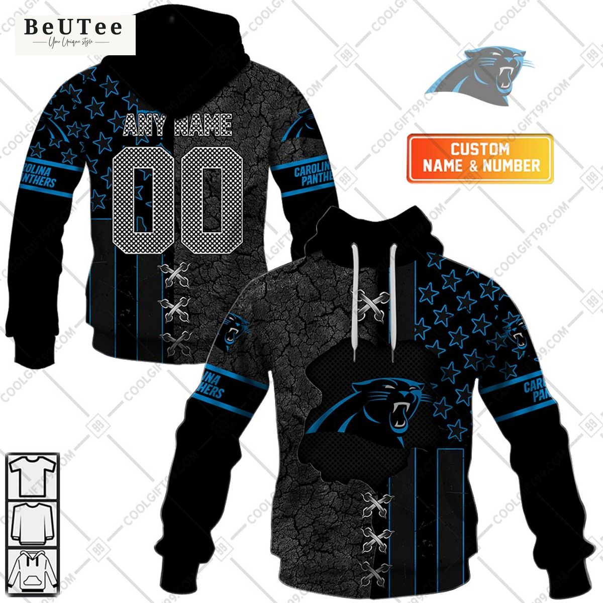 Carolina Panthers printed hoodie shirt NFL customized Best picture ever