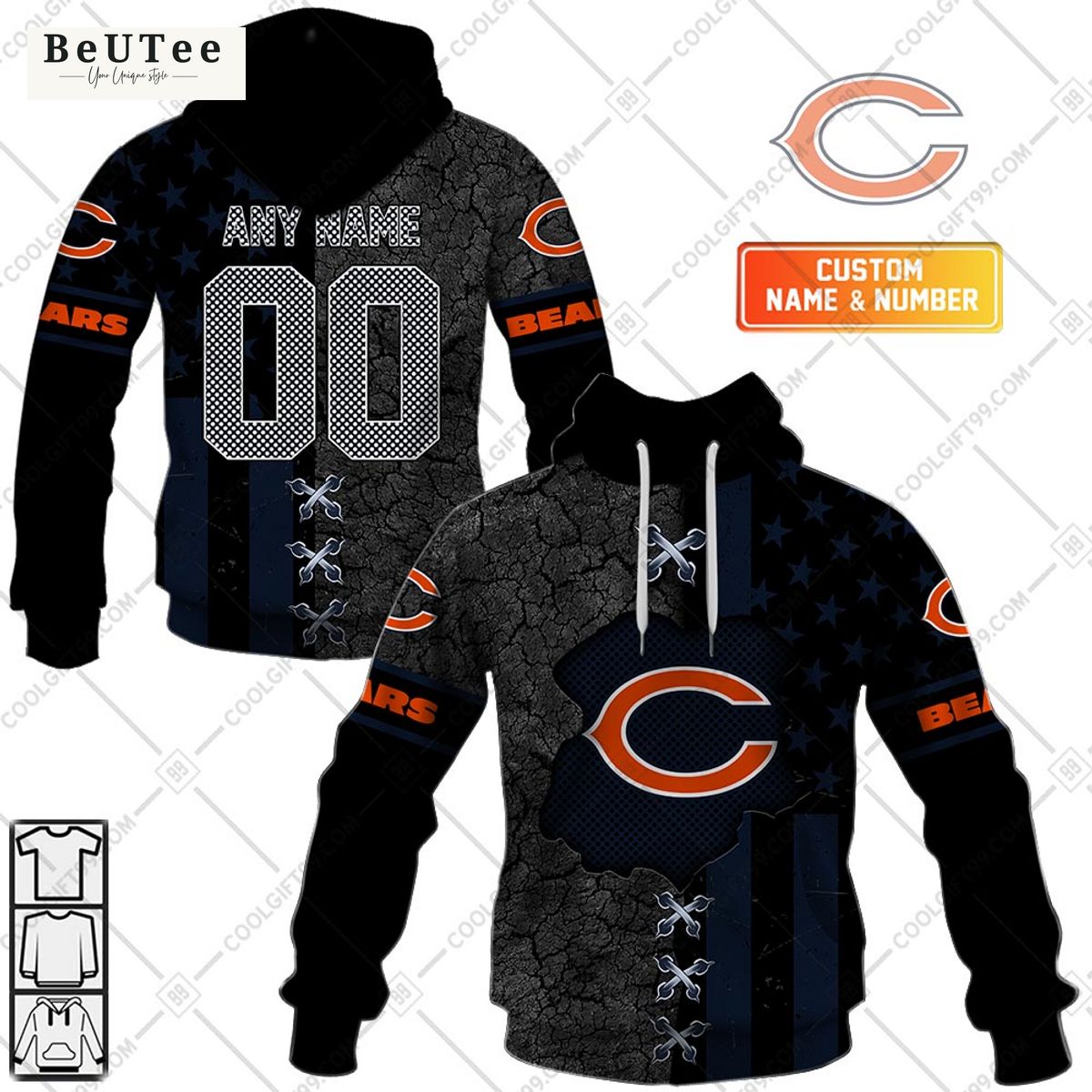 Chicago Bears NFL personalized printed hoodie shirt Rocking picture