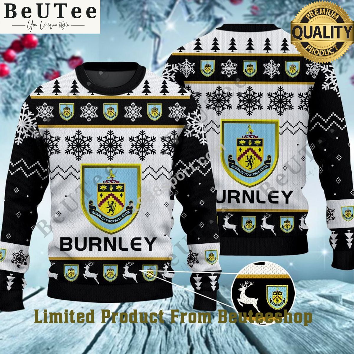 Custom Color Burnley Ugly Sweater Jumper Best click of yours