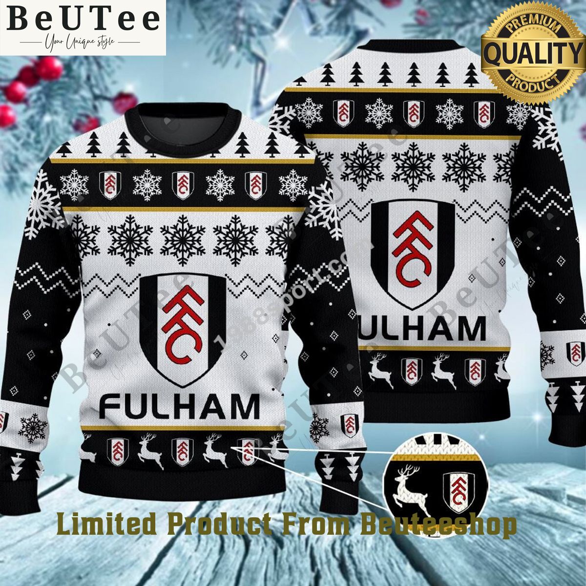 Custom Color Fulham Ugly Sweater Jumper Rocking picture