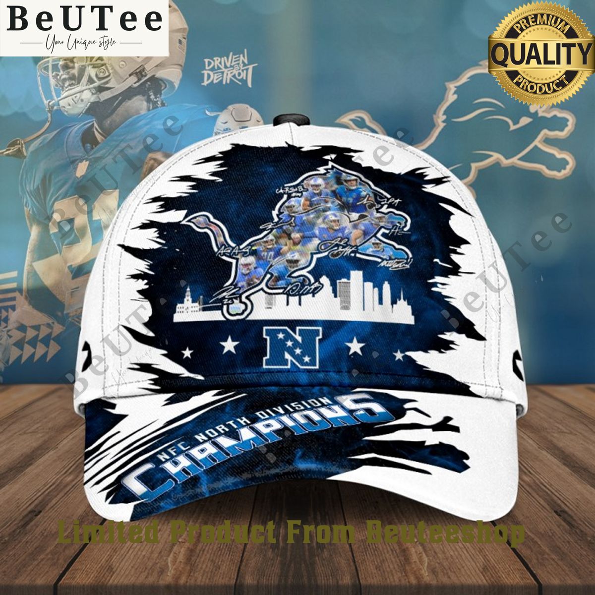 driven by detroit lions nfc north division champions classic printed cap 1 Rtbe4.jpg