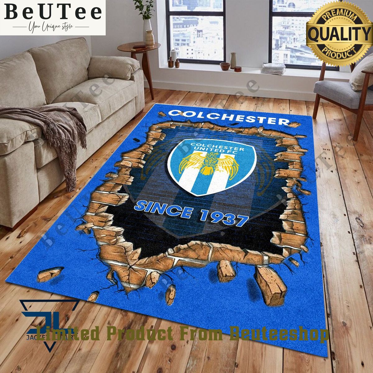 EPL Colchester United 1846 Premier League Limited Rug Carpet Stand easy bro