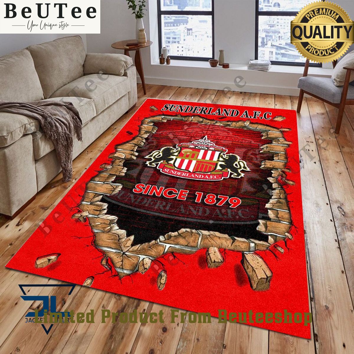 EPL Sunderland A.F.C 1814 Premier League Limited Rug Carpet Out of the world