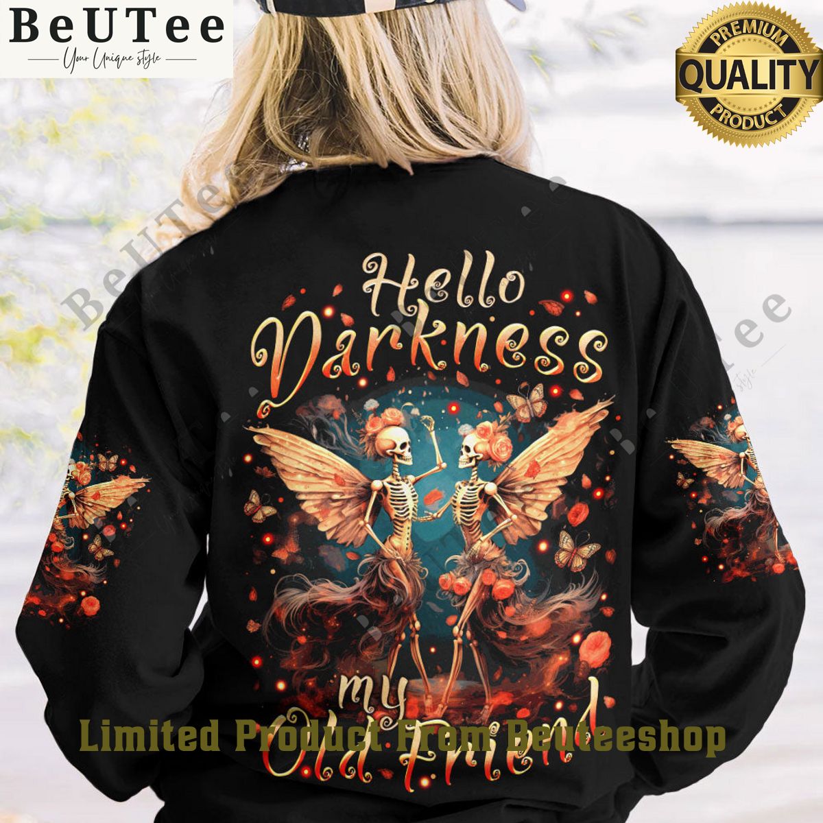 Hello Darkness My Old Friend Skull Couple 3D Hoodie Shirt Cuteness overloaded