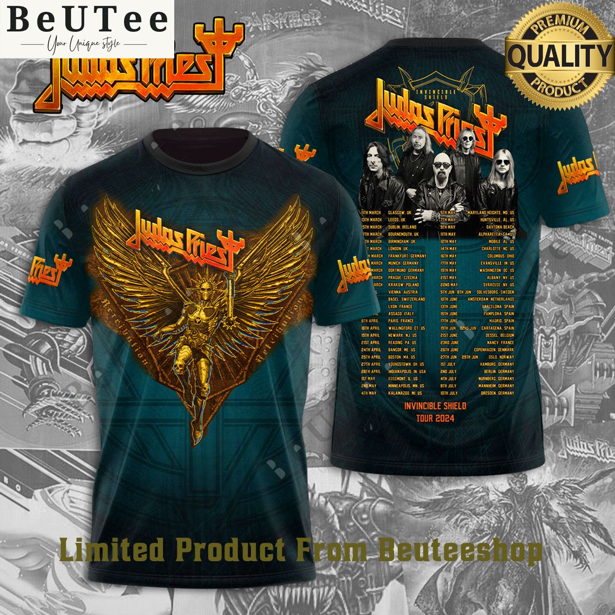 Judas Priest World Tour 2024 Hot 3D T shirt You guys complement each other
