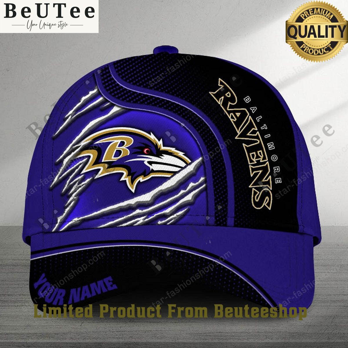 nfl baltimore ravens printed cap personalized 1