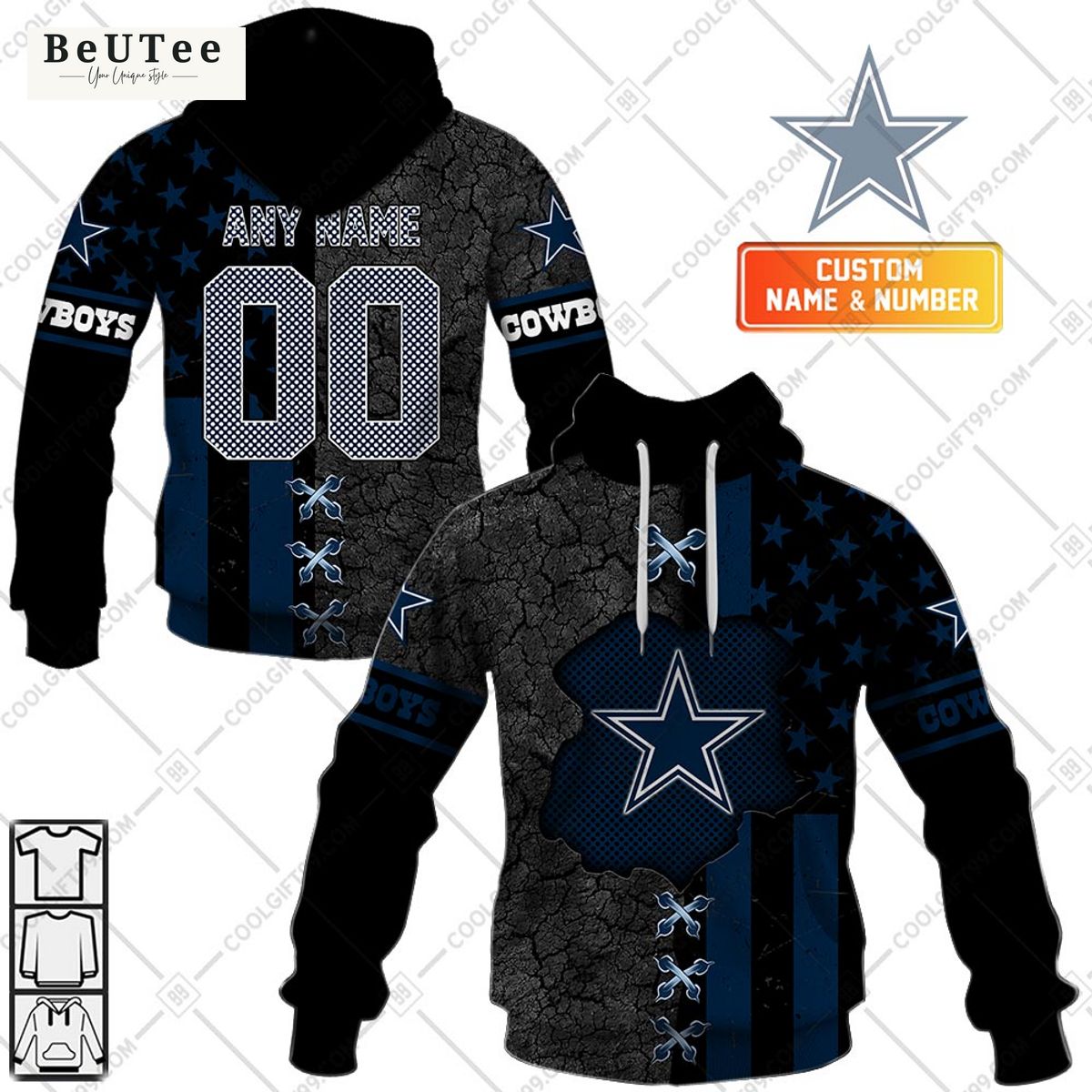 NFL Dallas Cowboys customized printed hoodie shirt You look elegant man