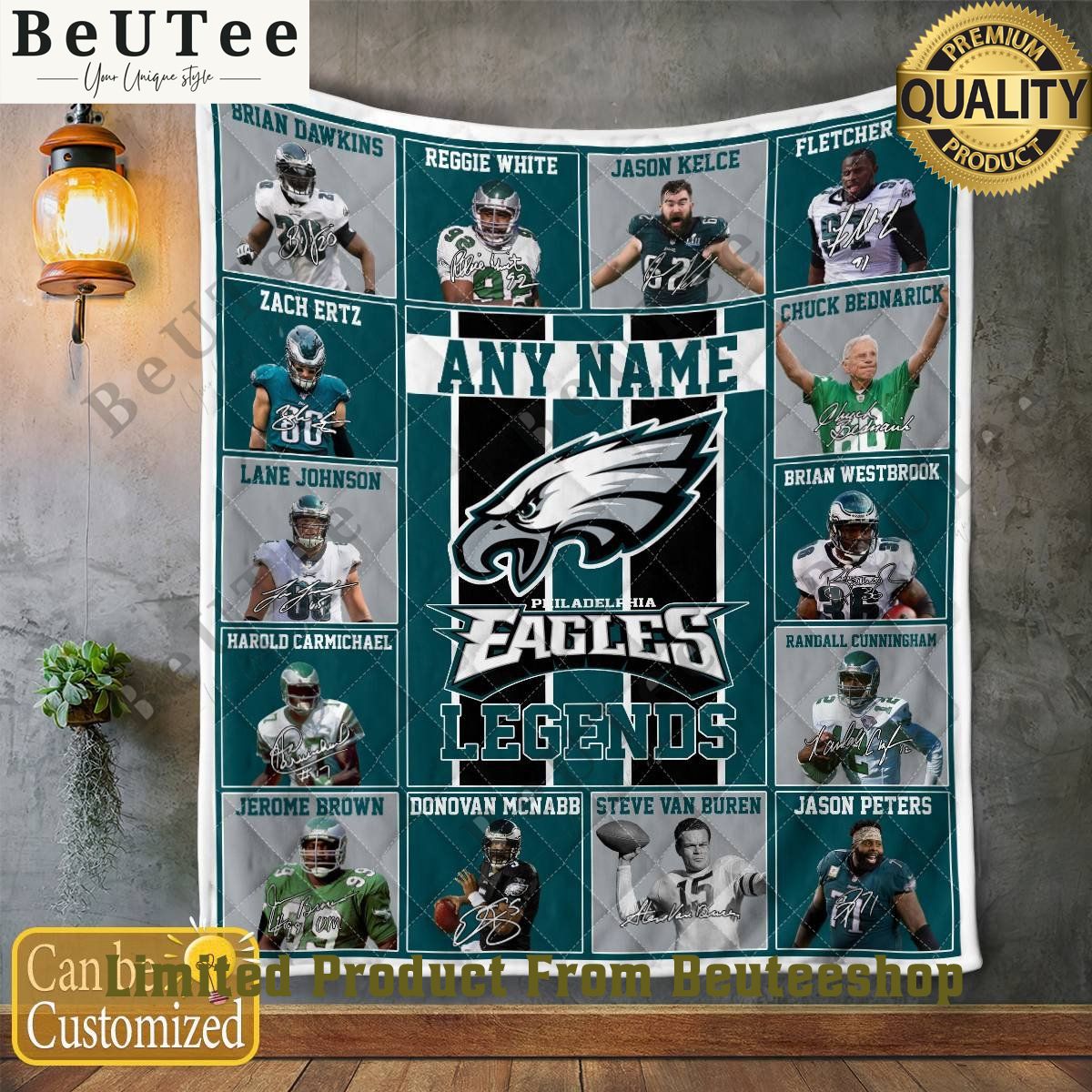 NFL Philadelphia Eagles Customized Legends Names Quilt Blanket Mesmerising