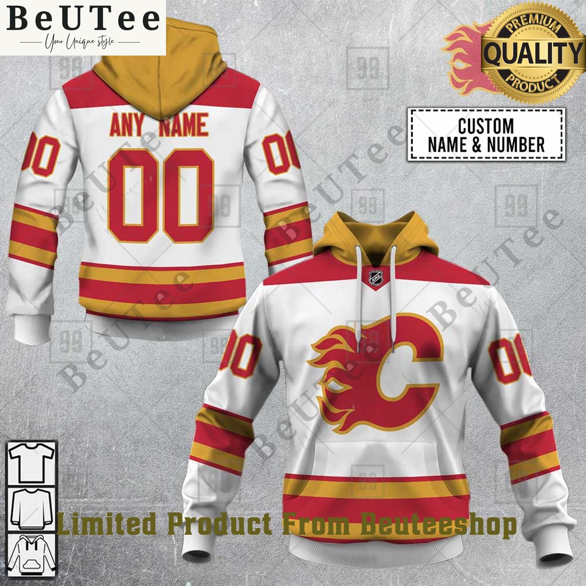 nhl custom name number calgary flames jersey hoodie shirt 1