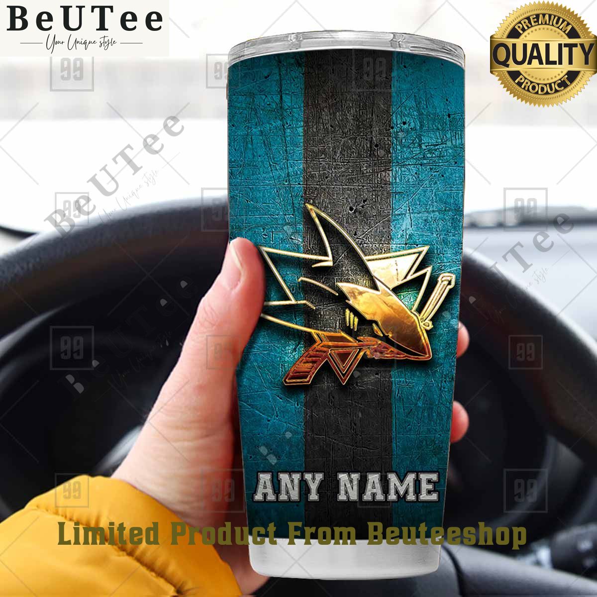 Personalized NHL San Jose Sharks Old Metal Tumbler You look lazy