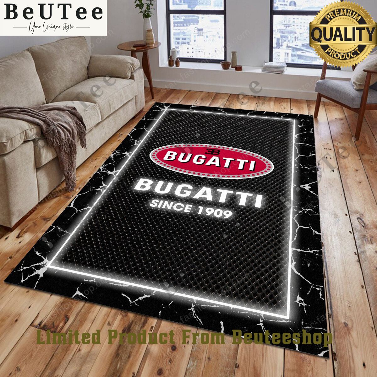 Bugatti Motor Car Rug Carpet For Living Room It is too funny